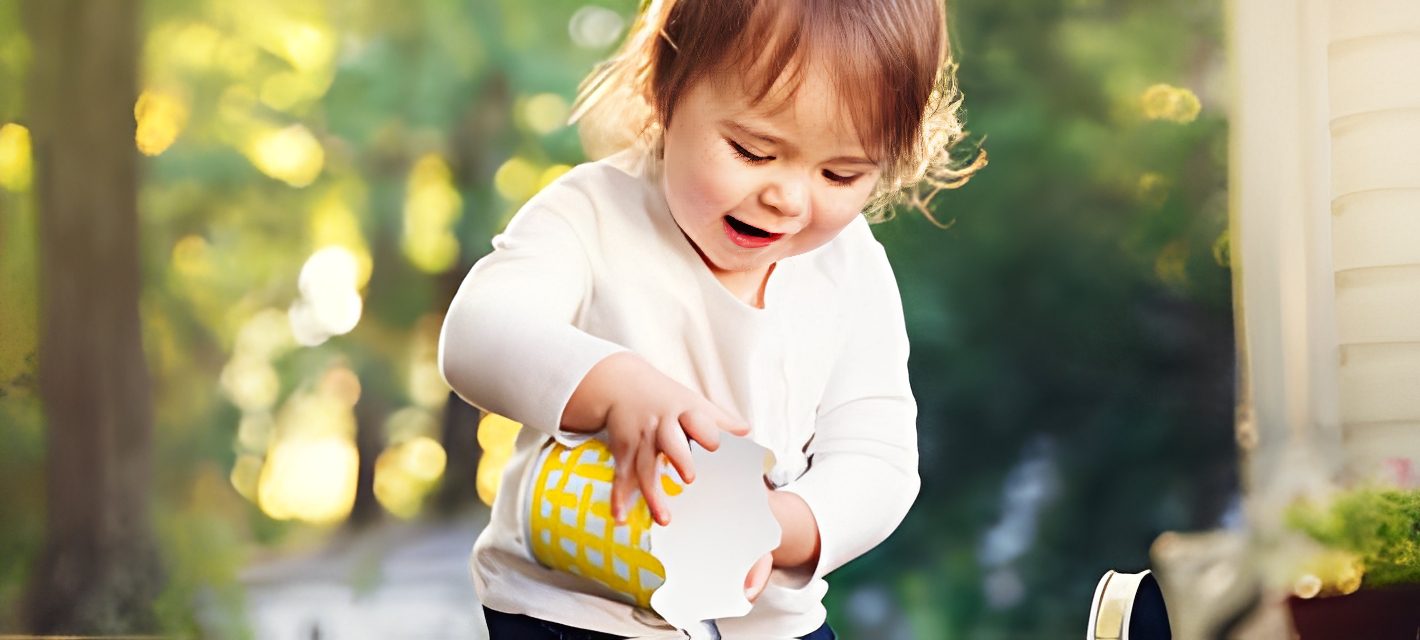 Young girl enjoying outdoor playtime