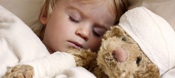 Peaceful sleep with teddy bear